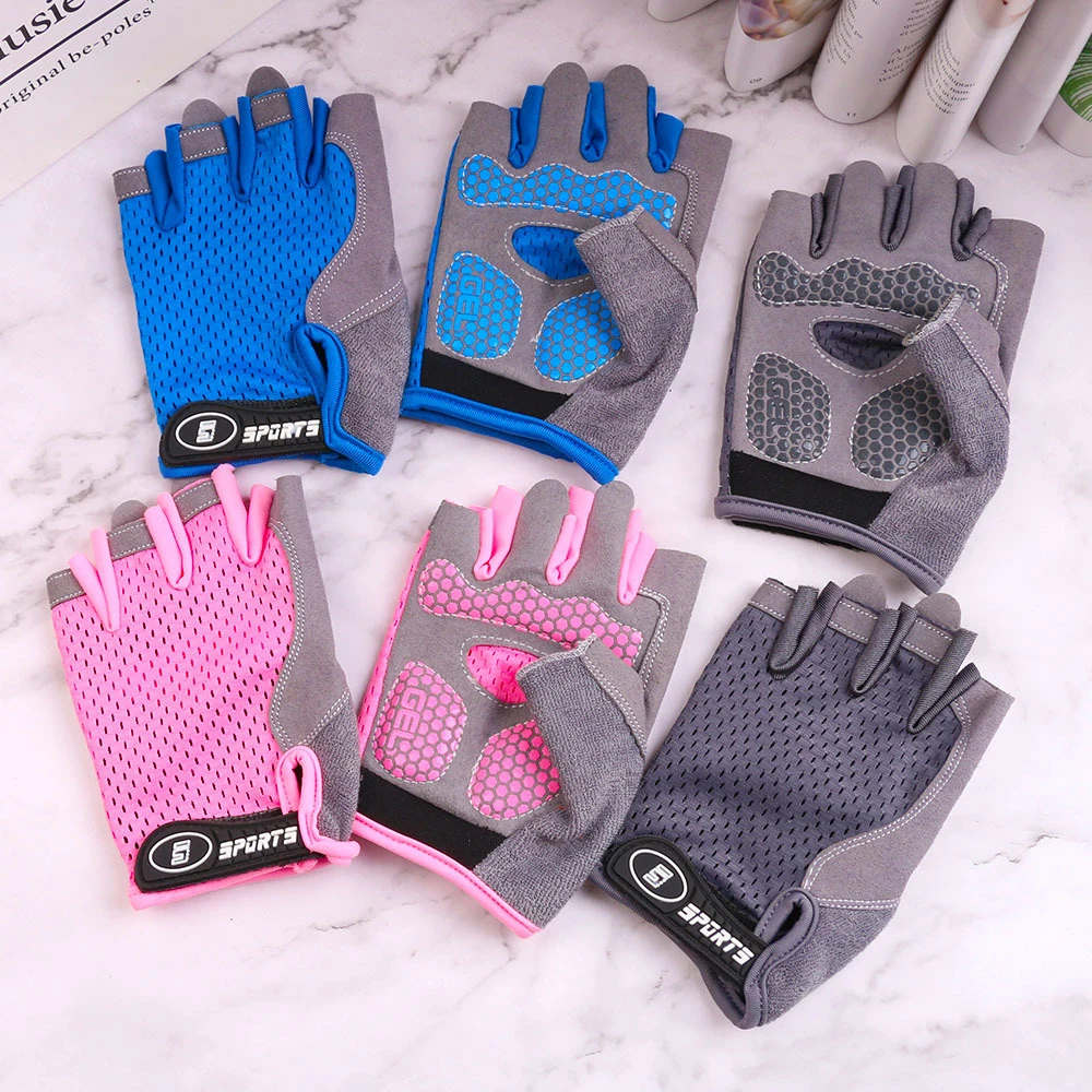 1 Paar Kinder-Fahrradhandschuhe, atmungsaktiv, halbe Finger, Fahrradhandschuhe, rutschfeste Fäustlinge für Outdoor-Sportarten, Rollschuhlaufen – Detail 10