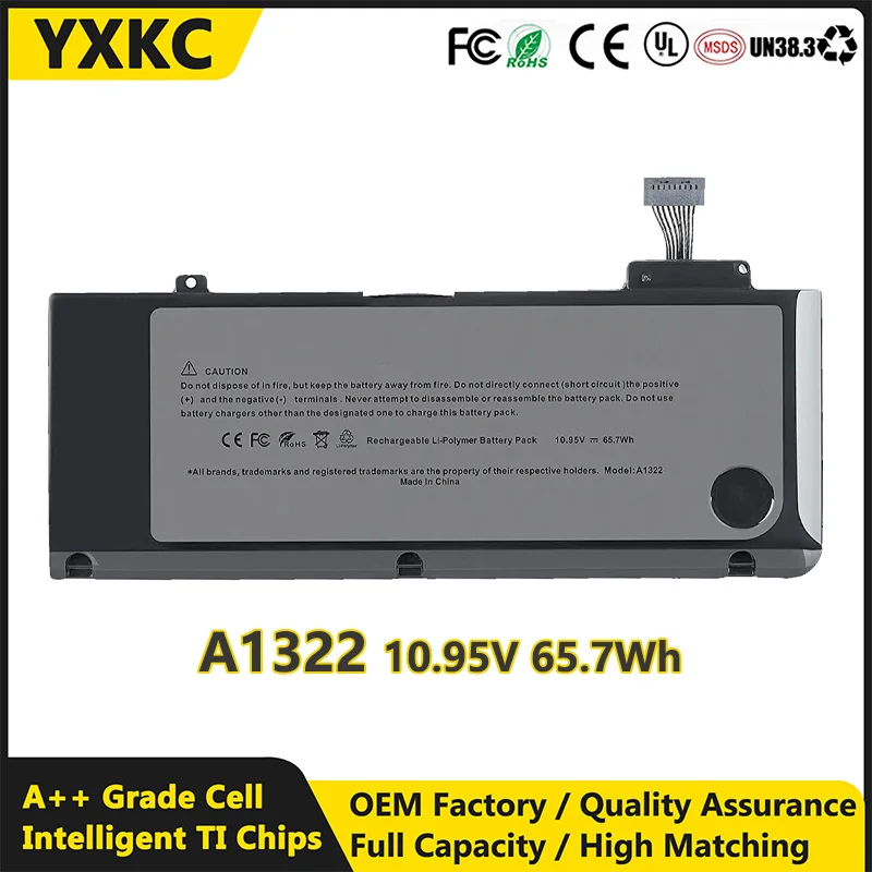 YXKC A1322 OEM APPLE akumulator do laptopa cena fabryczna 10.95V 5800mAh A1278 MC700 MB990 MB991 MC374 dla MacBook Pro 13.3