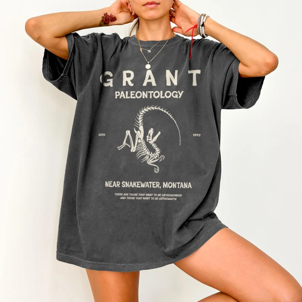 

Grant Paleontology Shirt Dinosaur Fossil T-shirt Jurassic Inspired Fan Tee Velociraptor Skeleton Shirt Paleontology Gift Idea