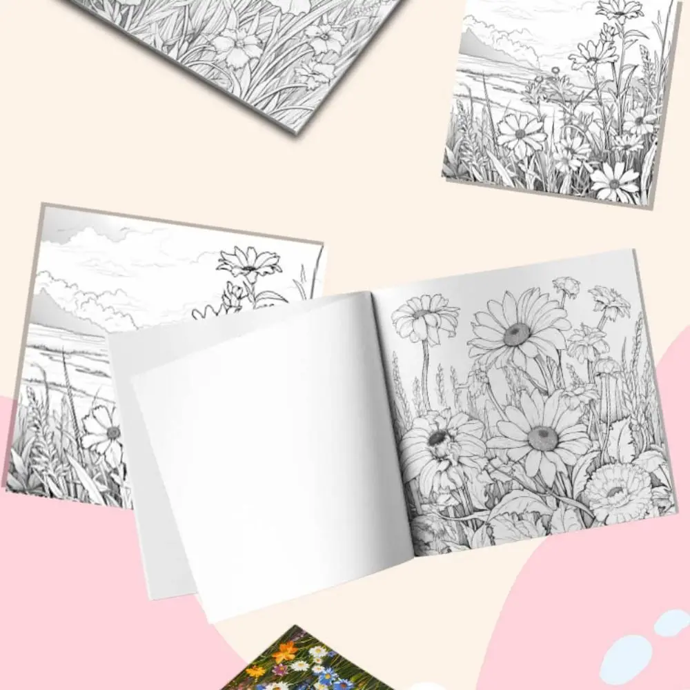 20 sheets Paper Coloring Book Graffiti Van Gogh style Doodles Book butterfly Castle Graffiti Painting Book