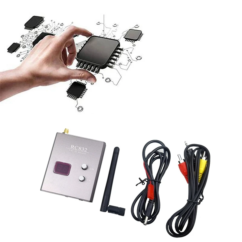 مستقبل Rc832 مع هوائي ، fghz ، 48ch ، av ، لمروحية متعددة المراوح ، rc كوادكوبتر