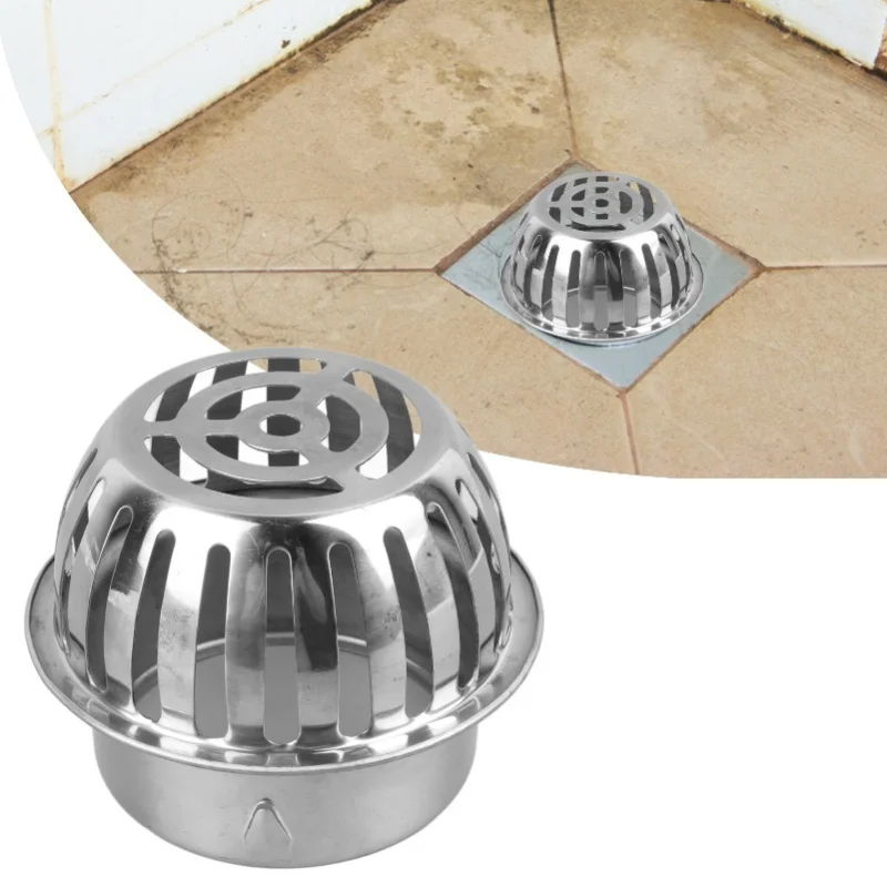 

Трап для пола на крыше из нержавеющей стали, круглый трап для балкона, антиблокирующий трап для пола, плавный дренаж для трубы балкона 110 мм