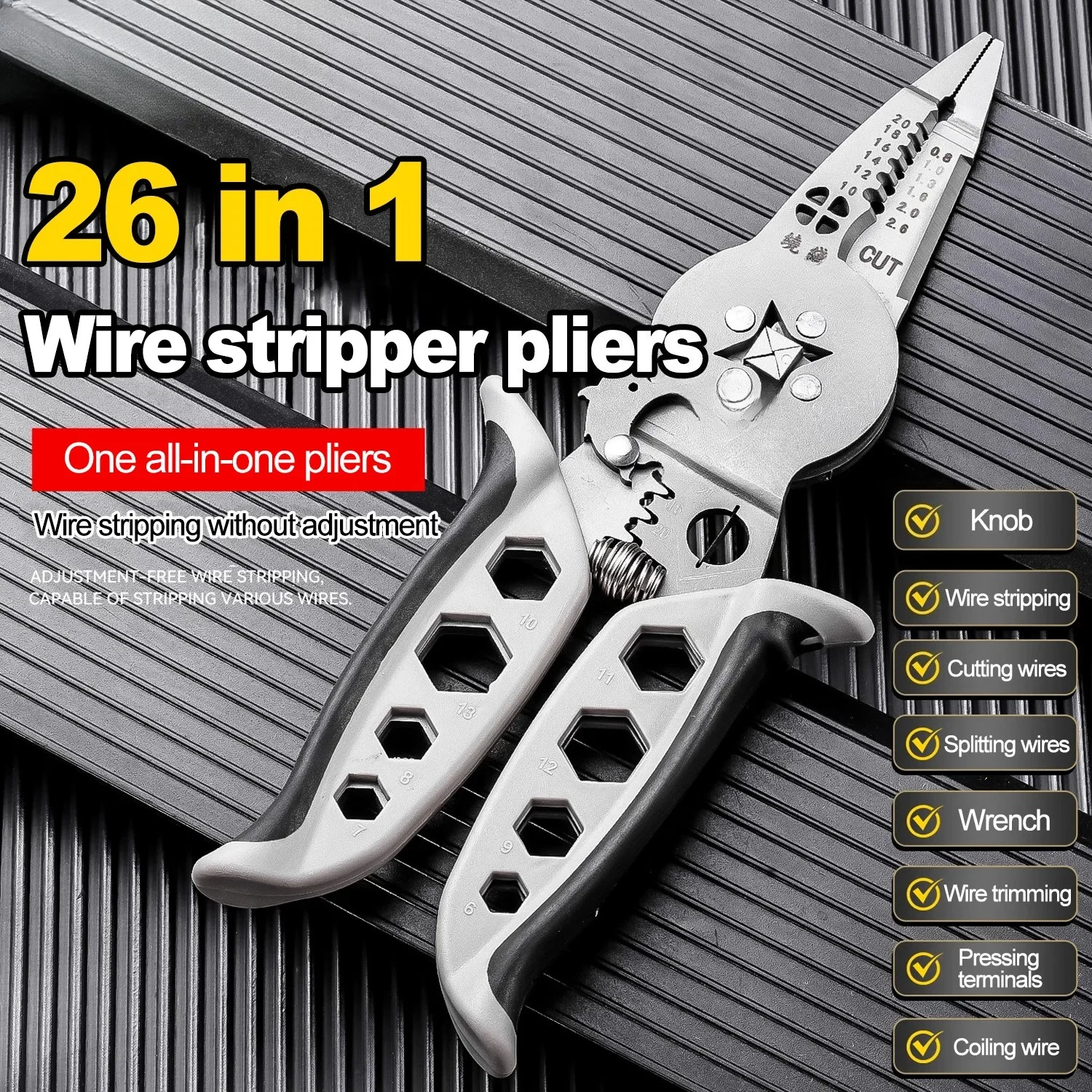 Multi-functional Crimping Wire Stripper Pliers-Cutter Cable Wire Crimping Electrician Repair Tools Wire Stripper Tool Hand Tools