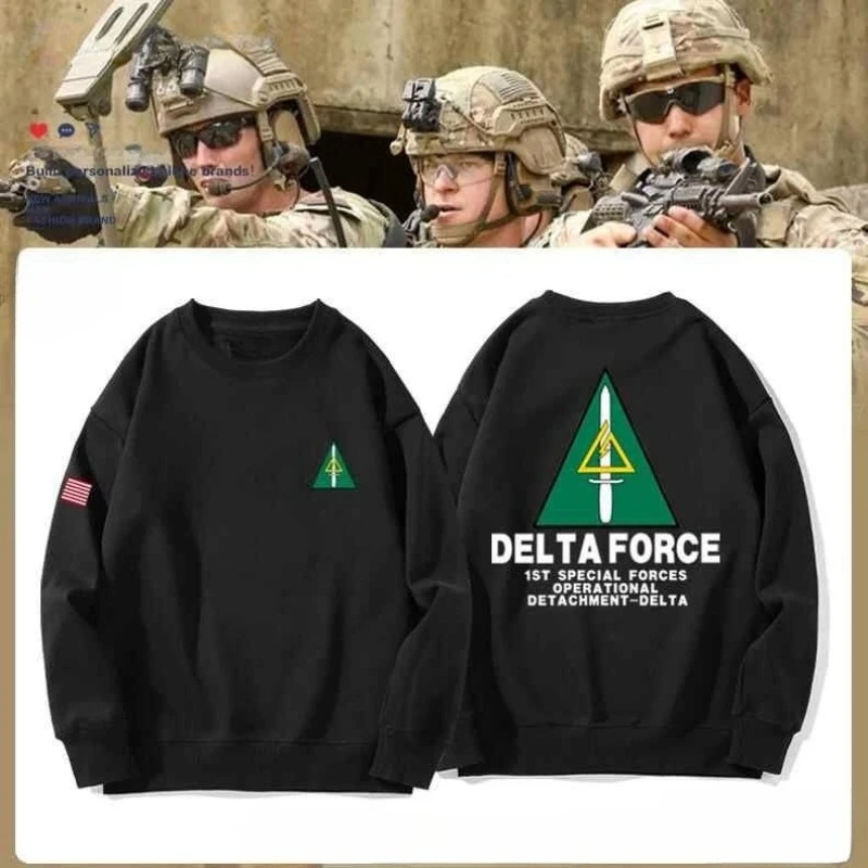 

US Delta Special Forces Crew Neck Sweater Special Forces Fans Jacket Autumn and Winter Men's and Women's Casual Sweatshirts