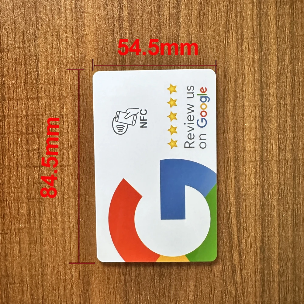 NFC 215 Programmeerbare Google Review Acryl Stickers Kaart NFC Station Tafel 13,56 Mhz Waterdichte NFC Stand Google Review Kaart