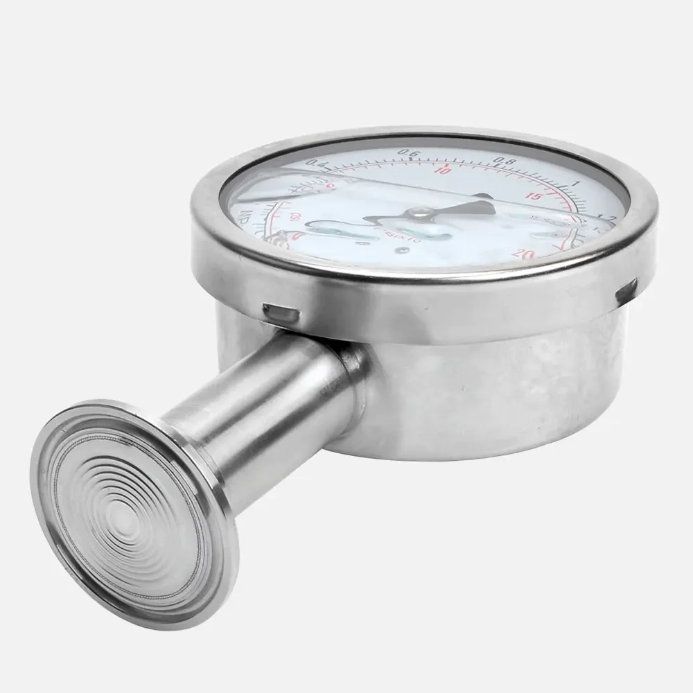 wholesale factory direct supply stainless steel oil-filled hygienic diaphragm pressure gauge