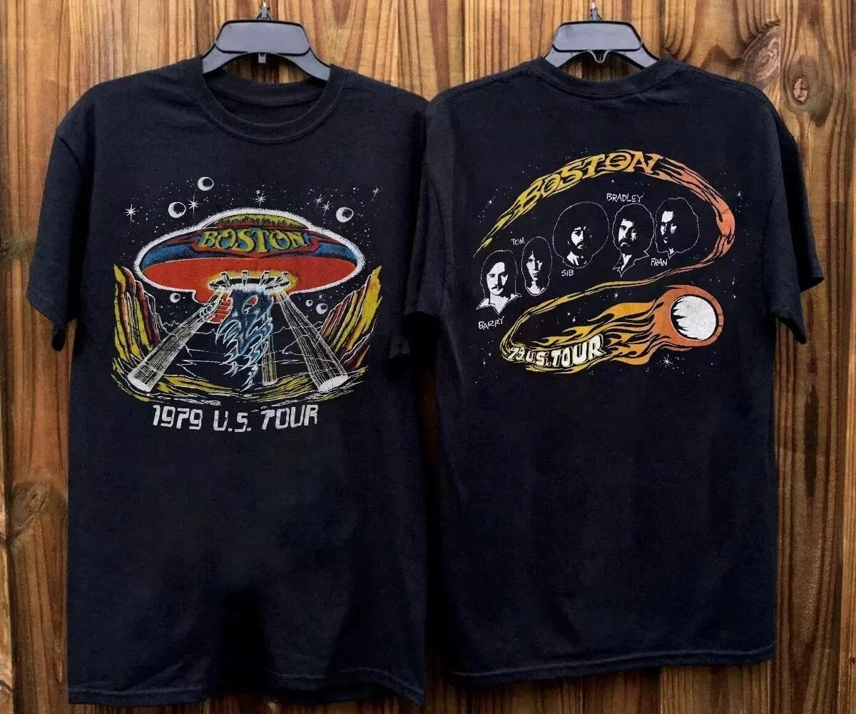 بوسطن 1979 جولة الولايات المتحدة تي شيرت، بوسطن باند جولة '79 تي شيرت حجم S-4Xl الراقية الفاخرة لكل من الرجال والنساء أفضل Y2k