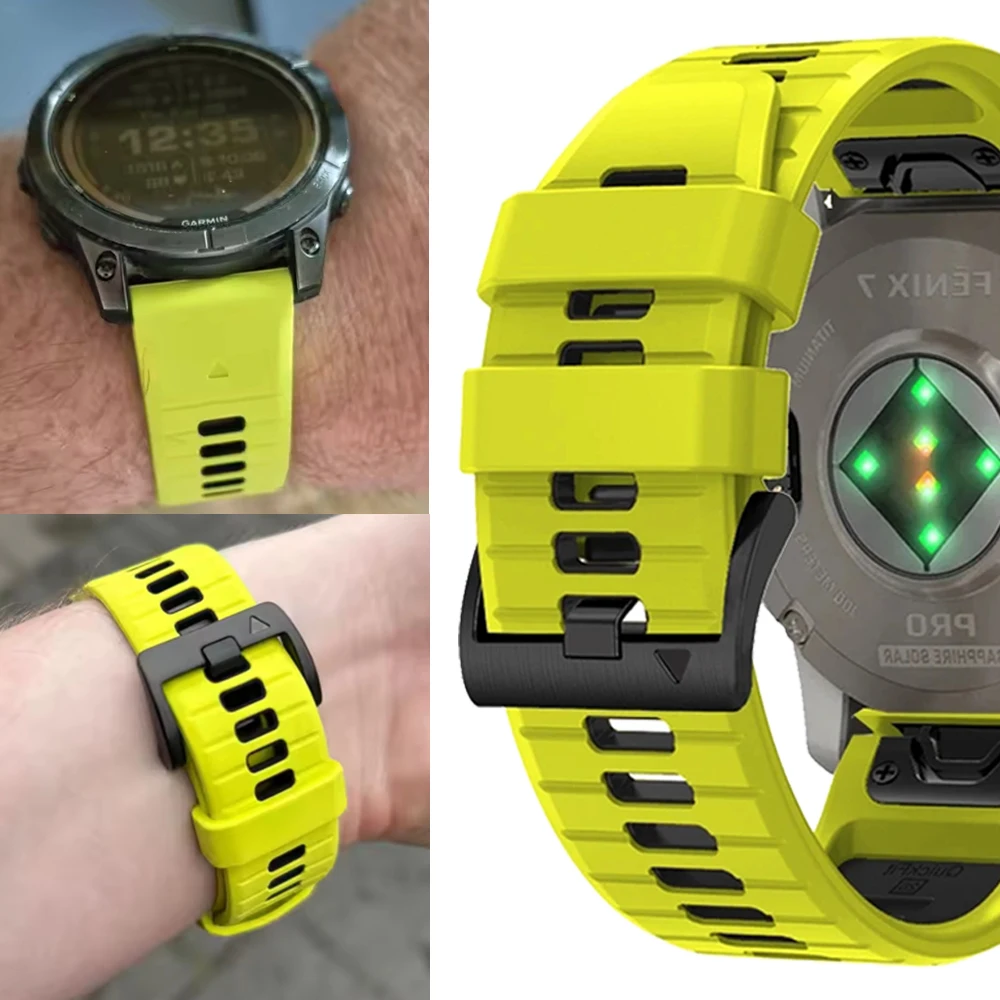 22 مللي متر 26 مللي متر QuickFit سيليكون حزام ل Garmin Fenix 8 E 7X 7 6 6X Pro 5/Enduro 3 Epix Pro Gen 2 INSTINCT3 Tactix 8 سوار رياضي