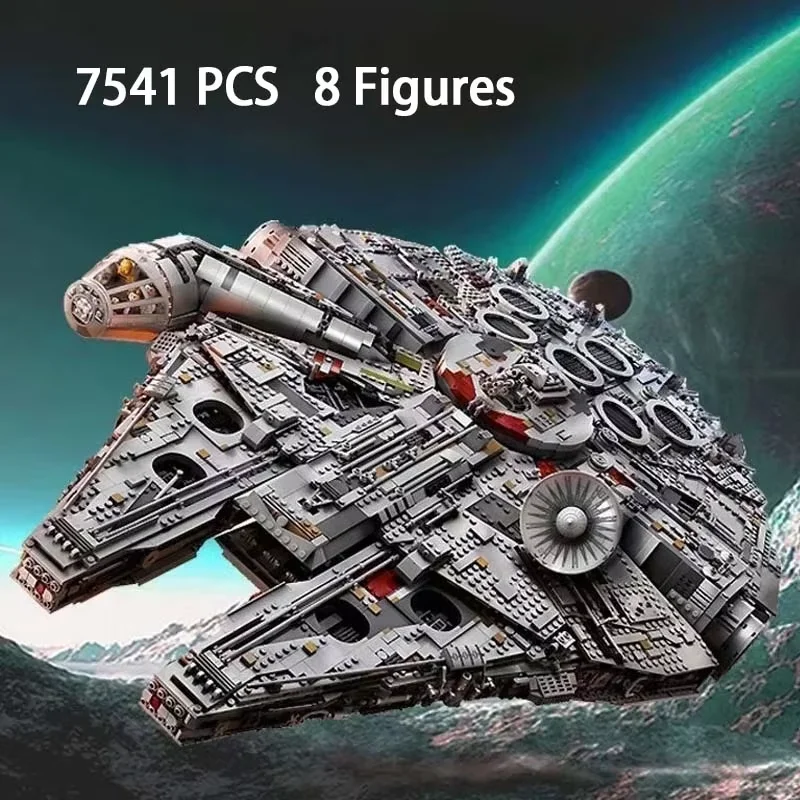 7541PCS UCS The Large Millennium Ship Falcon Building Blocks Bricks MOC Adults Kids Christmas Birthday Gifts