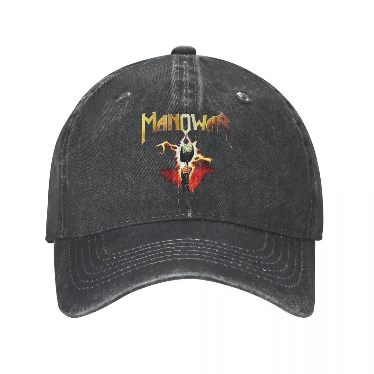 Manowar Baseball Caps Classic Distressed  Washed Kings of  Snapback Cap Unisex Outdoor All Seasons Unstructured Hats