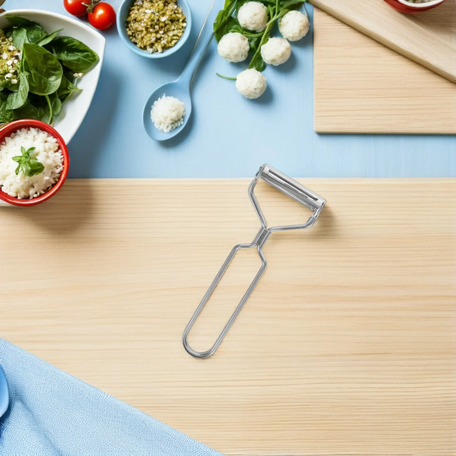 Dual-Sided Stainless Steel Veggie Peeler Fruit Peeler for Kitchen Use Peels Potatoes Carrots Cucumbers Citrus Tomatoes Ginger