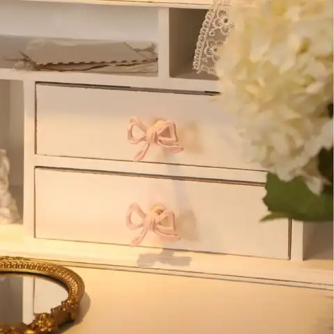 French Style Zinc Alloy Cabinet Handle Bow Ribbon Decor Drawer Knob DIY Pulls For Furniture Cupboard Wardrobe Closet Home Decor