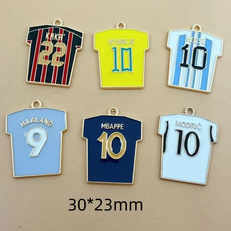 Enamel Sports Star Jersey Pendant Suitable for Necklaces, Earrings, DIY Bracelets, Handmade Jewelry Accessories