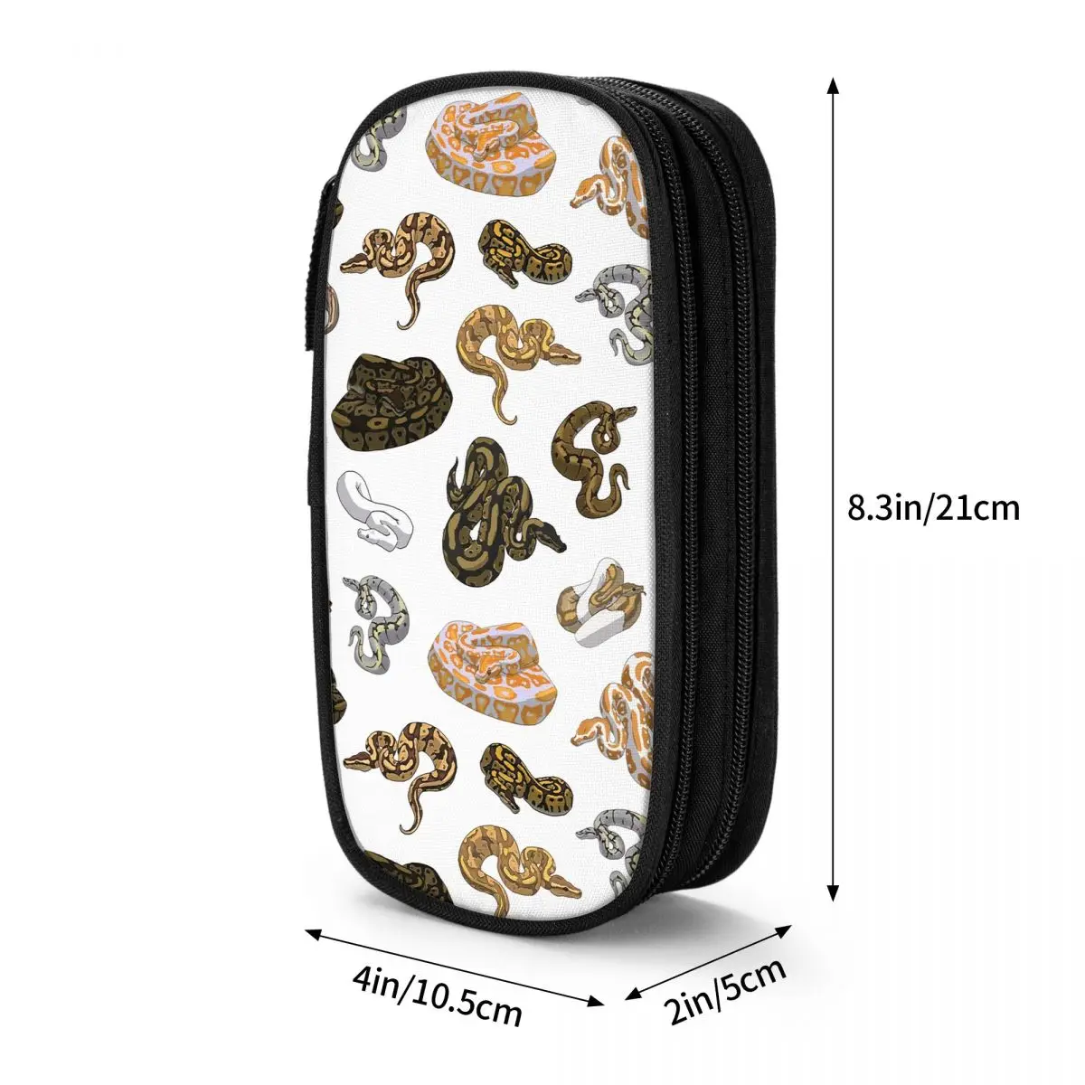 الكرة بيثون مورف الأفعى نمط مقلمة تخزين كبير أكياس القلم صندوق القلم قلم رصاص الحقيبة للبنين بنات الطلاب القرطاسية