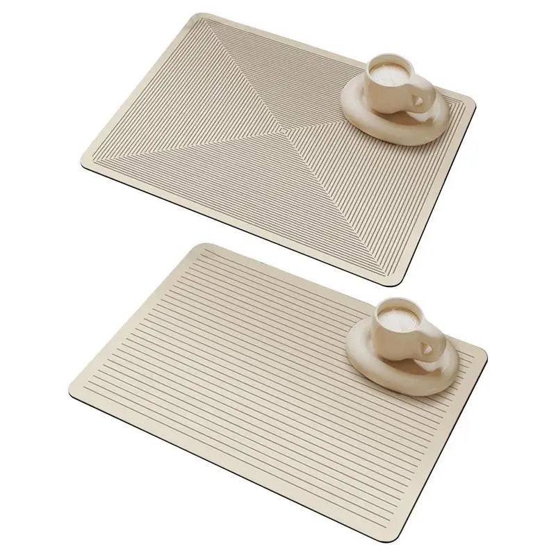 

Drying Mat Kitchen Counter Dish Rack Mat Dish Drying Pad Coffee Accessories Non-Slip Kitchen Counter Drying Mat For Dishes Cups