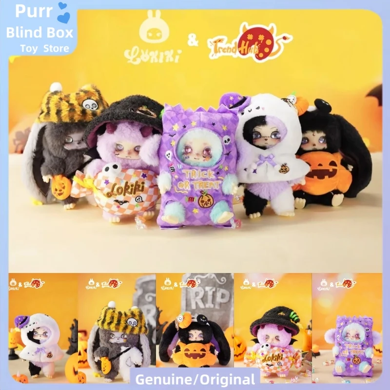 New Genuine Lokiki Trick Or Treat Series Blind Box Vinyl Plush Pumpkin Ghost Rabbit Doll Ornament Mystery Box Toy Halloween Gift