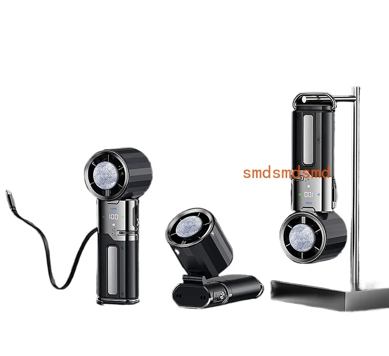 Handheld Semiconductor Ice Compress Cooling Small Fan, High Speed and Quiet, USB Rechargeable, Portable, Ultra-Long Battery Life