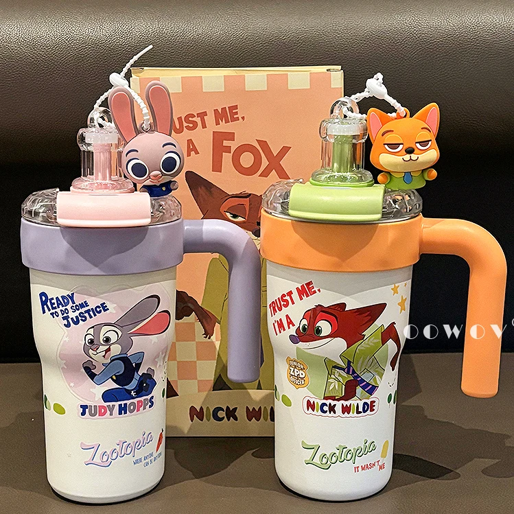 

Best Seller Crazy Zootopia Judith Nick Insulated Cup For Women 2025 New Water Cup Large Capacity Cup Holiday Gift Boys And Girls