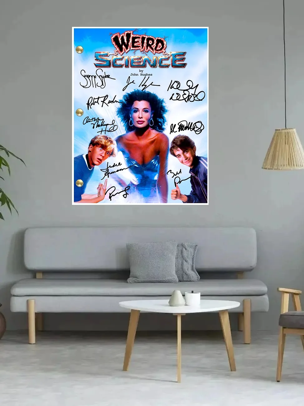 Weird Science Movie Autographed Signed, Print Art Canvas Poster, For Living Room Decoration, Home Wall Decor Picture