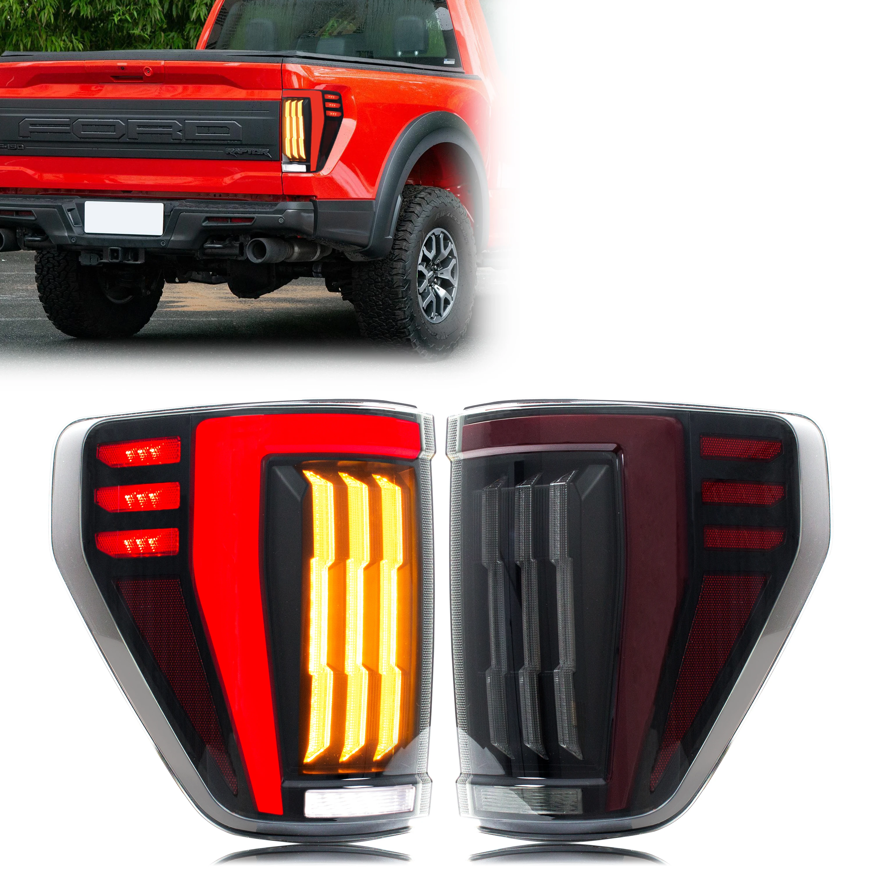 

LED Tail Lights for Ford F-150 F150 2021 2022 2023 XL STX Start-up Animation Sequential Signal Rear Lamps Assembly