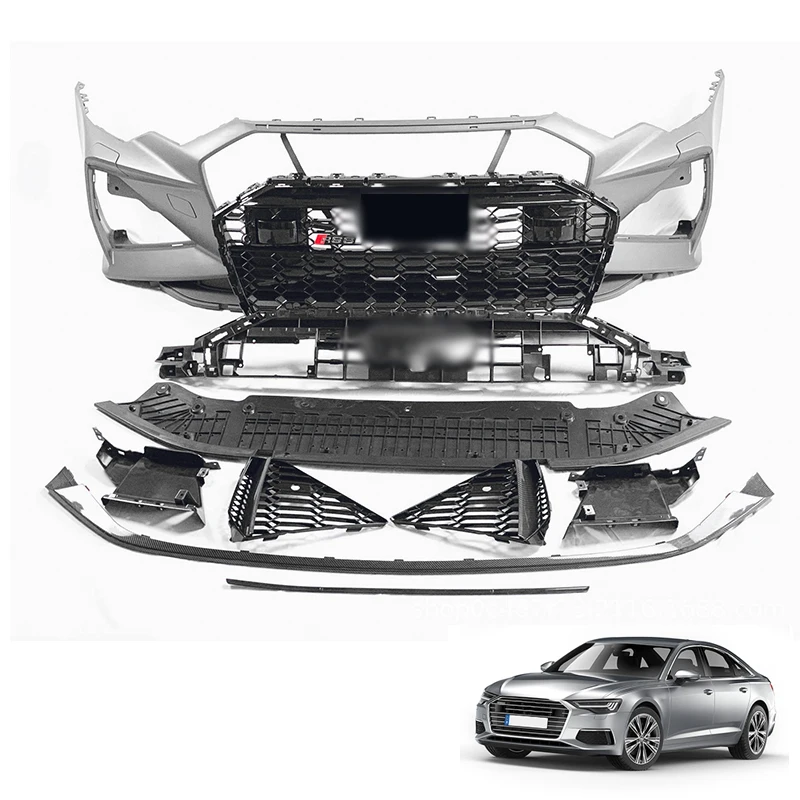 Xds Car Accessories Body Kit Front Bumper Lip Spoiler Grille Front Bumper Lip For A6 C8 2019-2022