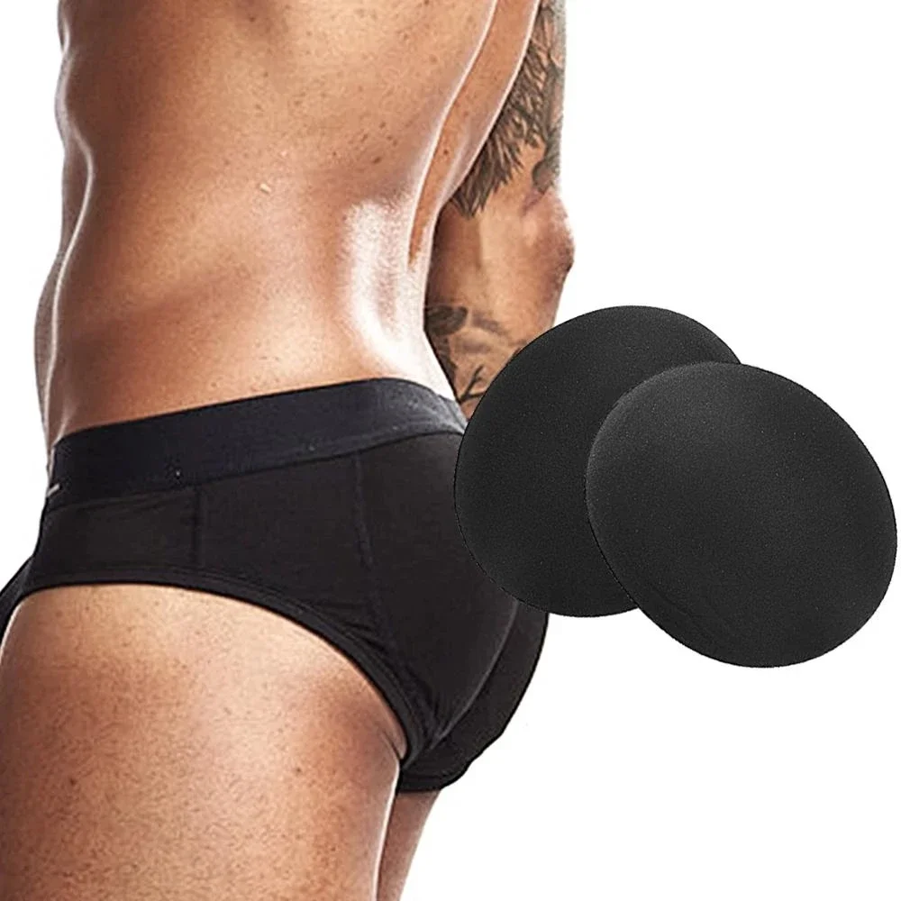 Coussinets de tasse bombés pour hommes, éponge, rehaussement de tasse push-up, sous-vêtements sexy, fesses magiques, slips, 1 paire