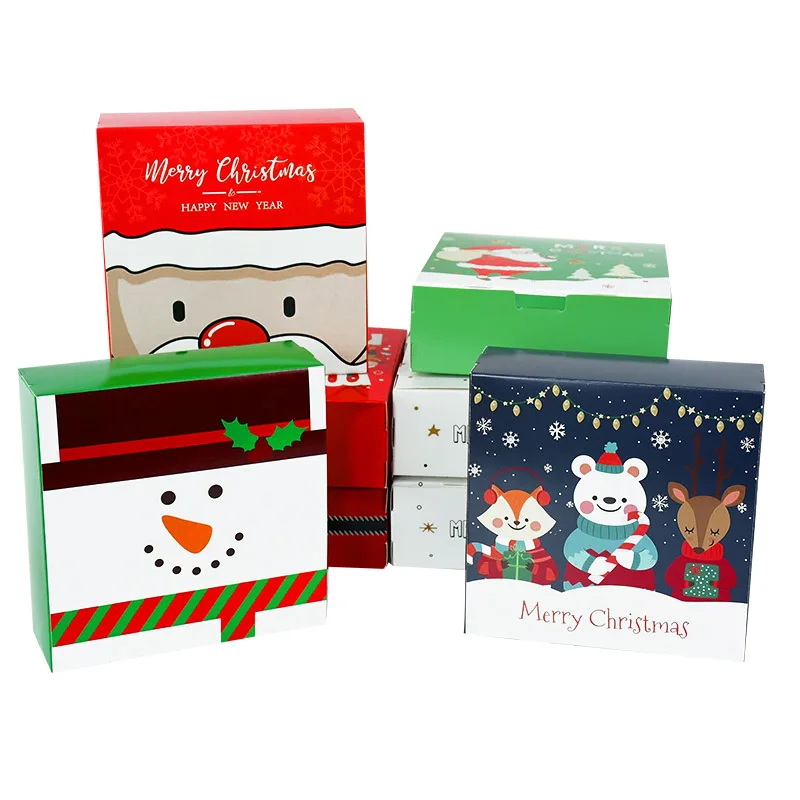 3-12Pcs Christmas Candy Gift Box Santa Claus Elk Snack Packaging Boxes Christmas Party Decoration For Home Navidad New Year 2025 images - 6