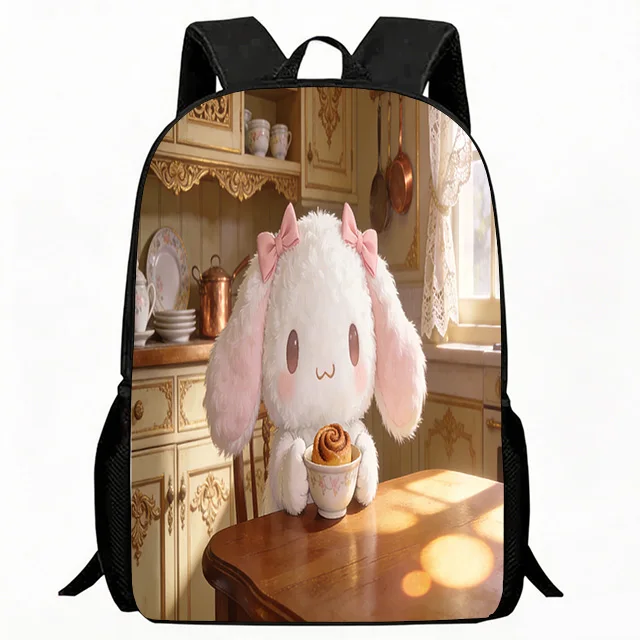 

Kids Bag Cute Puppy With Coffee Bandana In Flower Garden Print Backpack Kids Lightweight Breathable School Bag Adjustable Strap