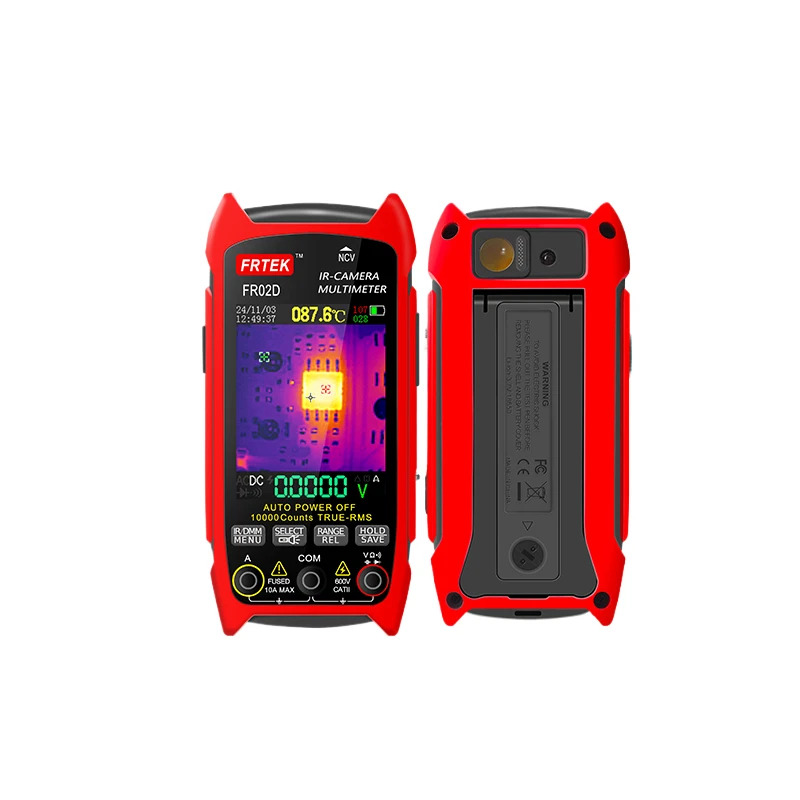 Ranlraka Professional FR02E High precision Handheld Multimeter Thermometer With Macro Lens 256x192 IR Sensor 3 5 Inch