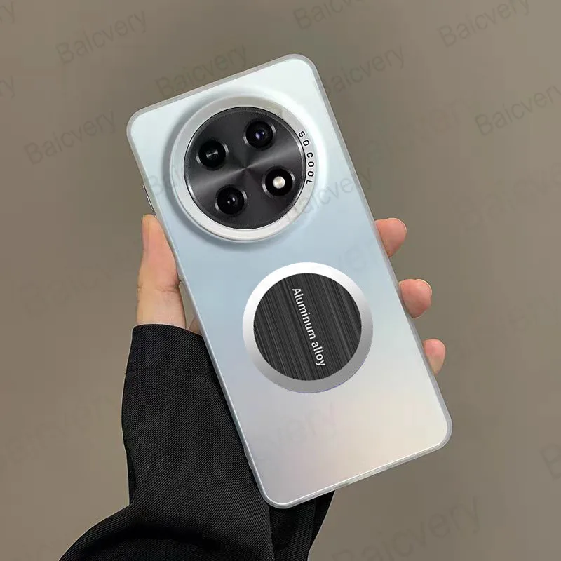 لهاتف Honor X9A X9B X9C غطاء حماية ذكي بلون الحلوى غير لامع مع ملصق صفائح حديد