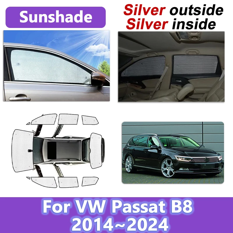 

Car Sun Visor For Volkswagen VW Passat B8 Accessories Estate 2014~2024 Heat insulation Front Window Sunshade Windshield Covers