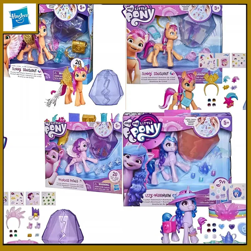 

Hasbro Original My Little Pony Anime Figure Crystal Exploration Action Figure Toys for Boys Girls Kids Gift Collectible Model