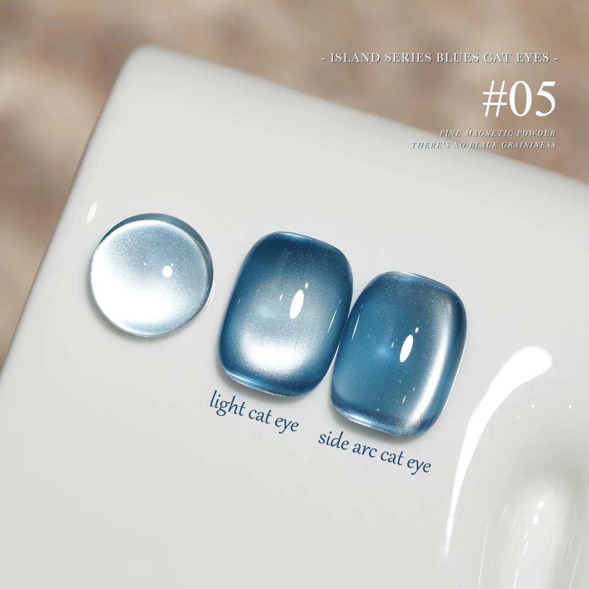 

1 шт. PSK Ice Transparent Blue Island Series Гель-лак для ногтей «кошачий глаз» 2025 Новые отбеливающие синие стеклянные бусины Товары для дизайна ногтей