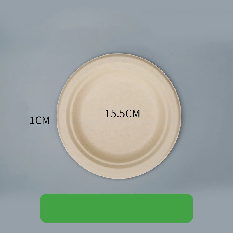 50Pcs 6/7/9 Inch Disposable Sugarcane Plates Eco-Friendly Paper Plate for Party Picnic Camping Birthday Unbleached Degradable