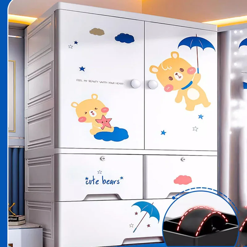 Kids Baby Girls Wardrobe Luxury King Size Baby Bedroom Wardrobe Organizer Women Display Armario Plegable Para Ropa Furniture