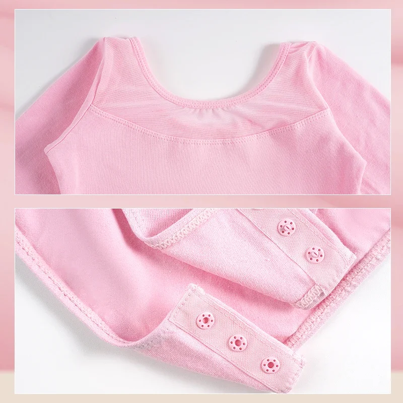 Girls Ballet Dress Short/Long Sleeves, Soft Mesh Tutu Skirt for Dance Class, Practice, Exam - Spring Summer Wear