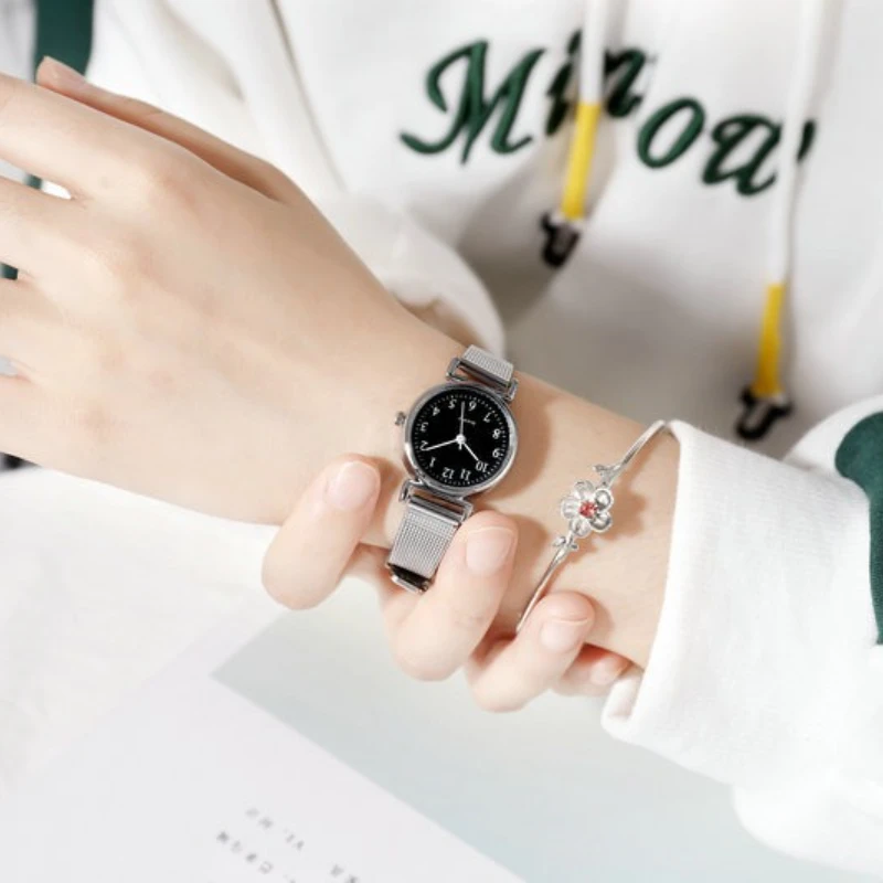 

Женские часы с серебряным браслетом, маленькие женские наручные часы, женские часы, модные кварцевые часы, Montre Femme Relogio Feminino