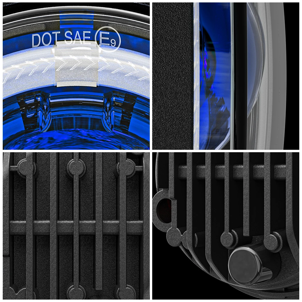 Motorcycle 4.5 Inch LED Fog Lights with DRL Turn Signal 4-1/2
