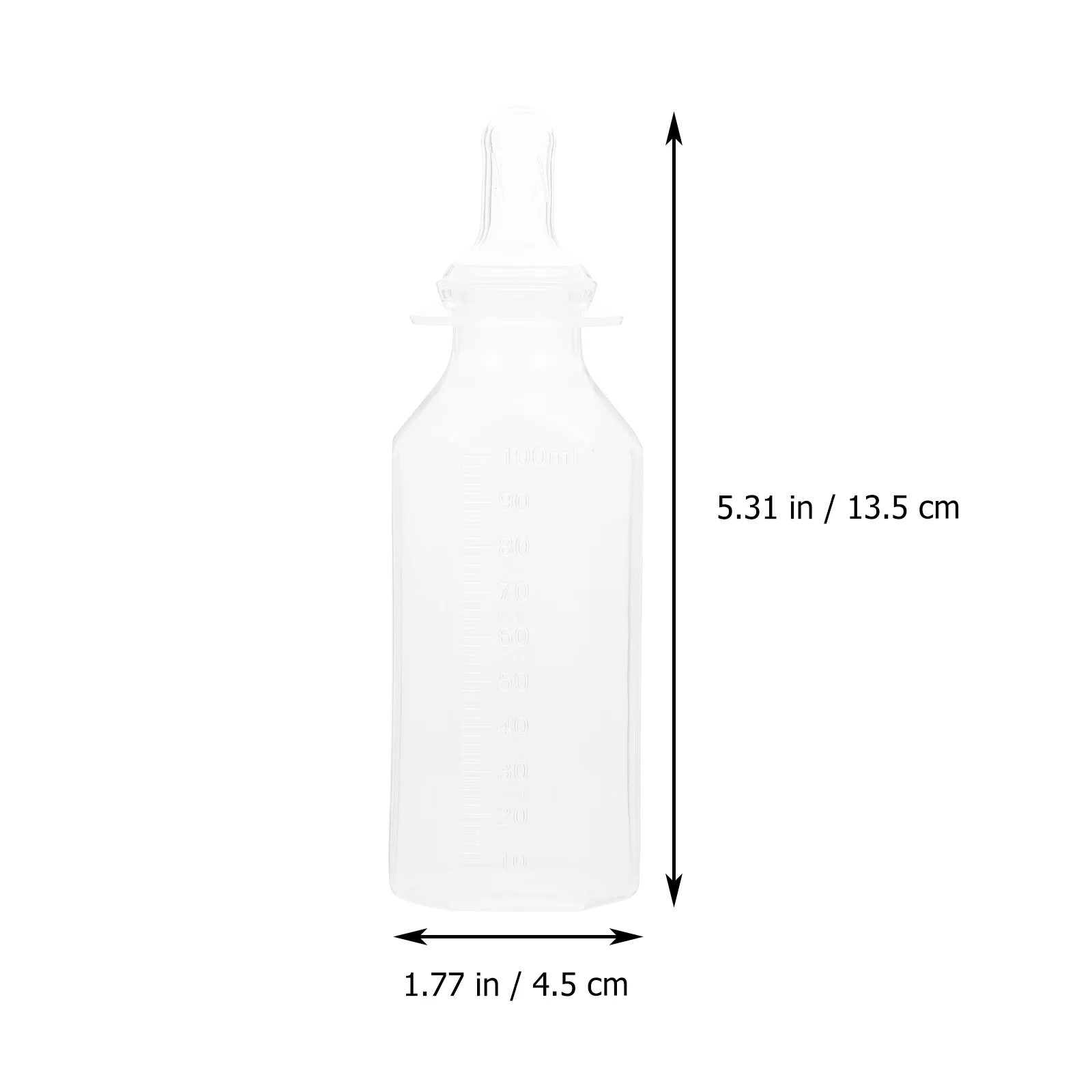 2 Pack Disposable Feeding Bottle Clear Scale Milk Bottles Plastic Once-off Baby Powder Outdoor Portable Polypropylene