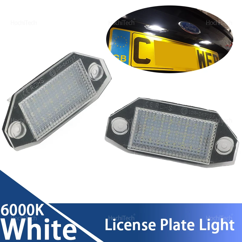 

Car-Styling for Mondeo MK3 Ⅲ 4/5 Door 2000-2003 2004 2005 2006 2007 2x Rear LED SMD Number Plate Lamp 6000K License Light White