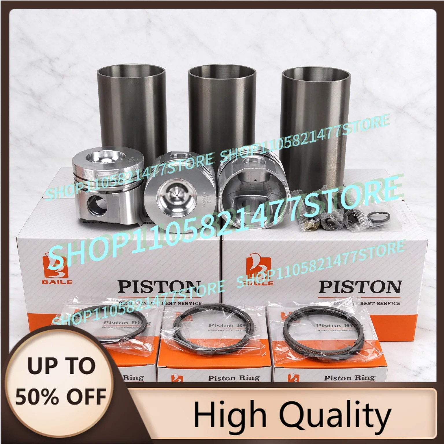 For YM 3TNE78 Overhaul Rebuild Kit 3TNE78A Piston Rings Cylinder Liner Full Gasket Set Engine Parts
