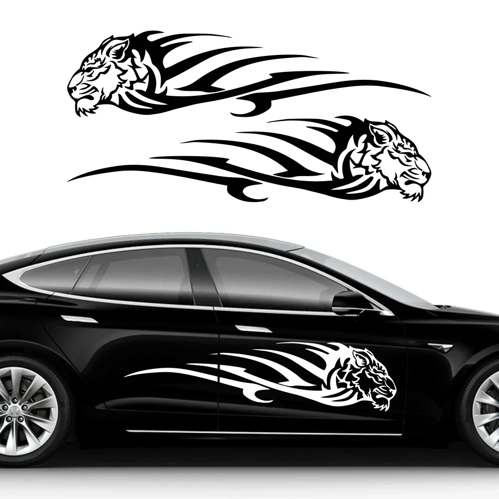 

Car Both Side Sticker Graphics Tiger Custom Decoration Vinyl Film Waterproof Decor Decal Motorcycle Auto Tuning Para Accessories