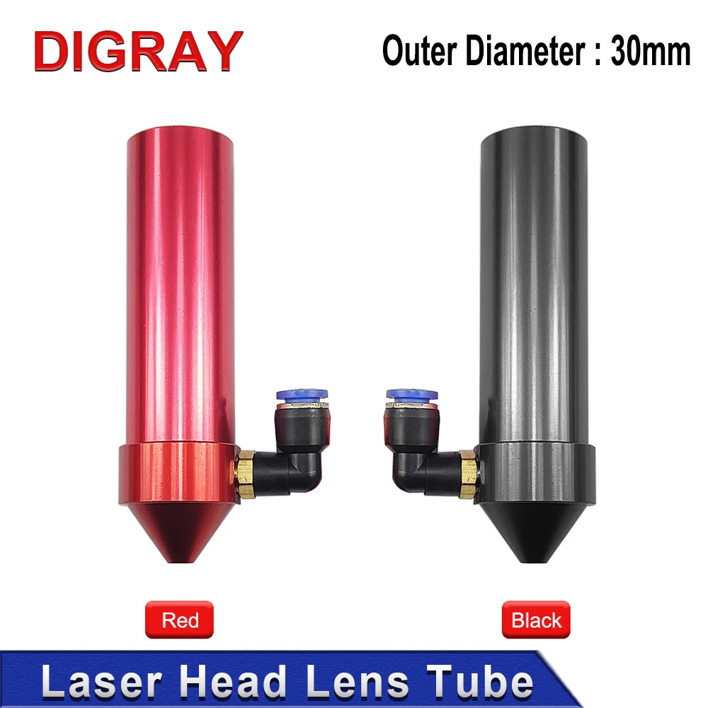 

DIGRAY Co2 Laser Head Tube Outer Dia 30mm is Suitable For Focusing Lens With Dia 25mm Focal Length 50.8/63.5/101.6mm.