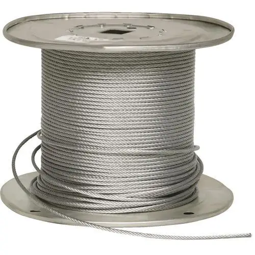 

3.2mm Electro Galvanized Carbon Steel 6X31+IWRC Rigging Cordage Wire Rope Cable For Railing Mesh Lifting