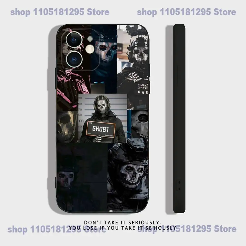 COD Call Of Duty G-Ghost لهاتف iPhone 17,16,15,14,13,12,11,Pro,X,XS,Max,XR,Plus, Mini Soft Silicone جراب هاتف أسود مقاوم للصدمات من مادة TPU #5