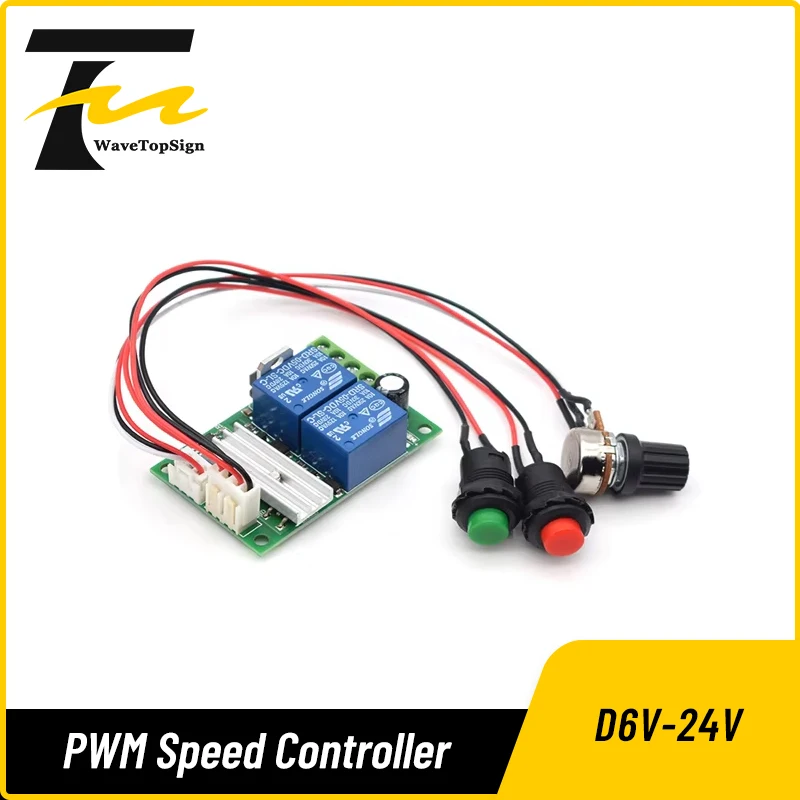 PWM Speed Controller DC Motor Digital Display 0~100% Adjustable Drive Module Input Voltage 6V-24V Current MAX 3A