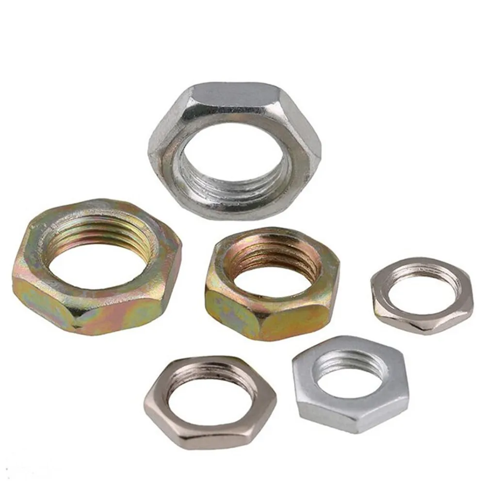 M7/M9/M10/M12 Color Zinc FineTooth Nut M8/M14/M16 White Zinc Fine Tooth Nut Fine Tooth Thin Lighting Immature Tooth Nut Lamps