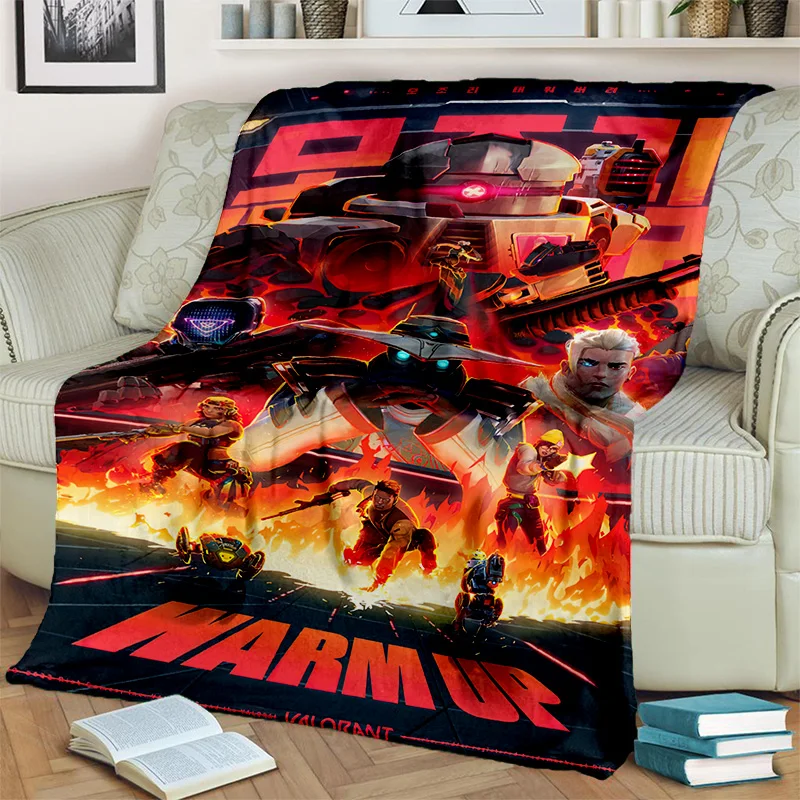 

VALORANT Game Gamer Cartoon 3D Blanket,Soft Throw Blanket for Home Bedroom Bed Sofa Picnic Travel Office Rest Cover Blanket Kids