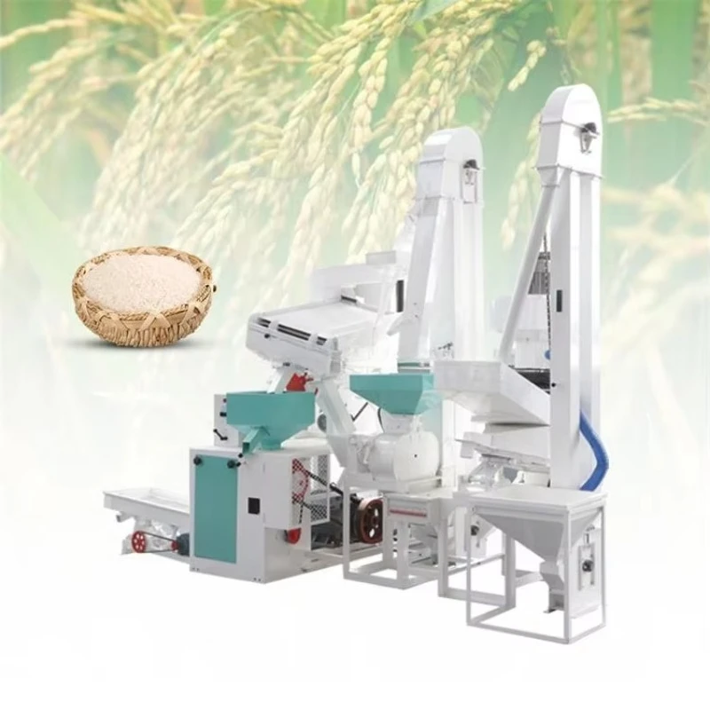 Combined Rice Mill Machine Integrated Paddy Processing Equipment Automatic Feeding Stone Removing Husking Whitening