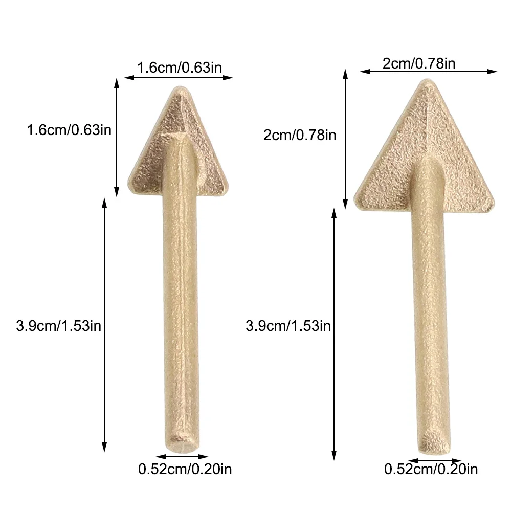 2 buah 16mm 20mm plastik perbaikan segitiga tembaga Smoothing kepala besi solder kepala kulit untuk 60 Watt peralatan las plastik